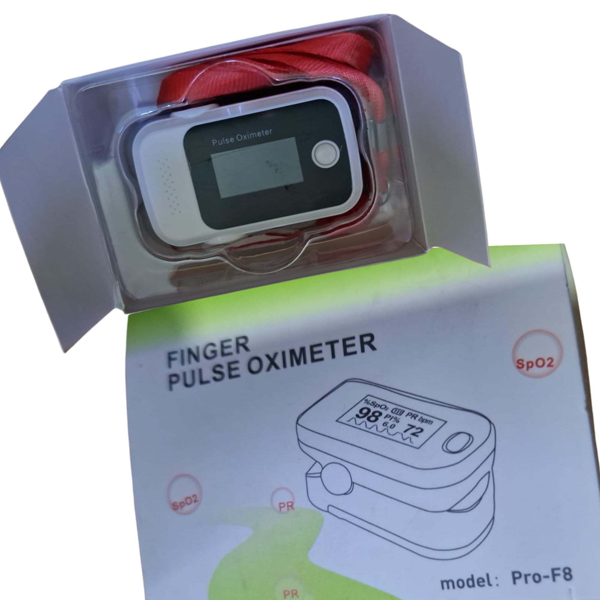 جهاز قياس نسبة الاكسجين في الدم بالأصبع ( بلس اوكسميتر ) - Pro-F8