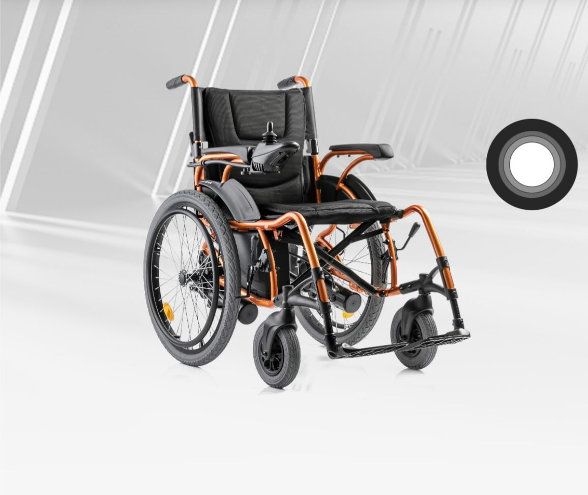 كرسي كهرباء عجل كبير الومنيوم ليثيوم  ماركه yuwell